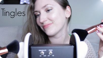 ASMR 3Dio Microphone Ear Brushing (No Talking) Varied Brushes & Intensity – 1 Hr