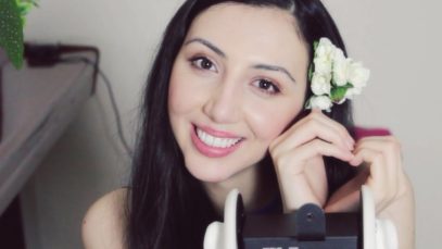 ASMR Hair Brushing  EAR Massage ~ ASMR Binaural Ear To Ear Whisper