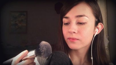 ASMR Relaxation: Stereo microphone brushing and whispering