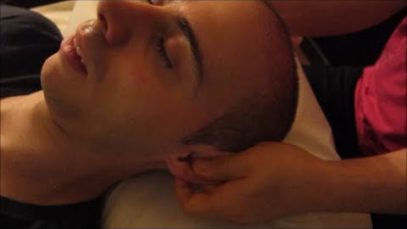 Chinese head ears and neck massage, relaxing ASMR tingles