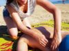 Italian Girl soft and relaxing Back Massage on the beach – ASMR video