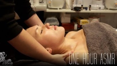 One hour ASMR facial massage with whispering