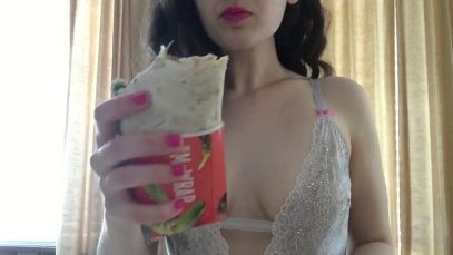 ASMR Eating McDonald’s Premium McWrap | Sexy Lady