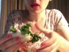 ASMR Eating Sprouts BLT sandwich with potato chips, Kevita Drink and See’s Candies! | Sexy Lady