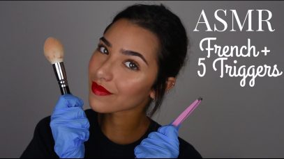ASMR French + 5 Triggers (Latex gloves, Mic brushing, Plastic on mic, tweezers…) | ASMR Français