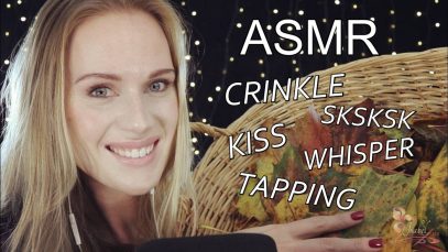 ASMR FALL RAMBLE WHISPER CRINKLE TAPPING SKSKSK KISS SOUNDS