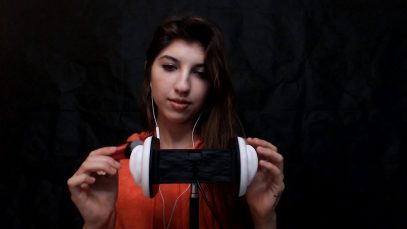 ASMR Ear Brushing, Eating, Licking & Kissing ~