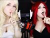 ASMR ?? Ear LICKING  ? TWIN Angel+Demon, Kissing, Mouth Sound, Breathing ??  АСМР Звуки рта, поцелуи