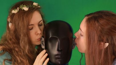 ASMR Elven Twin Girls Ear Eating, Mouth Sounds & Kisses