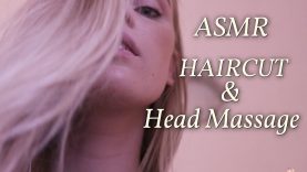 ASMR RELAXING HAIRCUT AND HEAD MASSAGE ROLE PLAY WHISPER