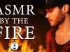 ASMR TINGLES BY THE FIRE ✰ Whispering ✰ Tapping ✰ Scratching ✰ Fire Sounds ✰ Wood Sounds