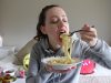 ASMR Whisper Eating Sounds | Pasta With Cheese Sauce, Salad & Chaga tea