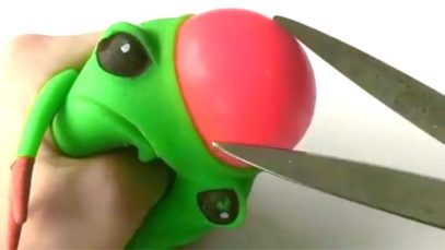Cutting Open Stress Balls – Satisfying Slime ASMR #4!!!