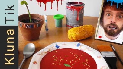 EATING PAINT SOUP!! Kluna Tik Dinner #52 | ASMR eating sounds no talk