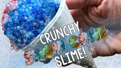 EXTRA CRUNCHY SNOW CONE SLIME! DIY CLEAR SNO CONE SLIME! BEST ASMR CLEAR CRUNCHY SLIME RECIPE!