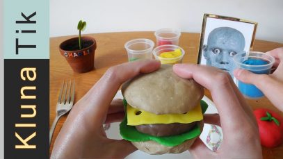 Kluna EATING colored CLAY!! (Play-Doh) Kluna Tik Dinner #30 | ASMR eating sounds no talk
