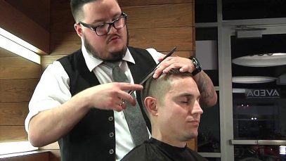 Men’s Modern Side Part Pomp Fade With Serious ASMR Triggers