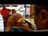 Turkish barber shave and haircut straight razor and fire – ASMR video