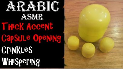 ASMR Arabic Showing Kinder Toys, Whispering With A Thick Accent