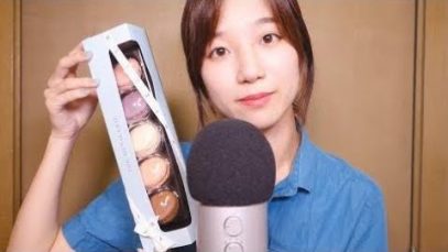 ASMR 속삭이는 마카롱 탭핑 & 이팅 사운드 / ASMR Korean Macaron Tapping & Eating Sound