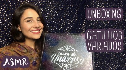 [ASMR Binaural] Unboxing Caixa do Universo – triggers para relaxar, dormir e dar sono (Português BR)