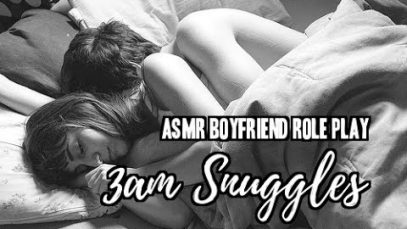 ASMR Boyfriend Role Play – 3AM SNUGGLES – {Thunderstorm} {Humming}