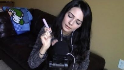 ASMR Brushing Microphone (Whispering & Soft Spoken + Nail Tapping)