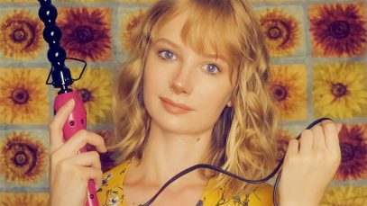 ASMR Curling Your Hair ~ Ear to Ear Binaural Hair Play Role Play ?