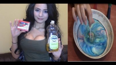 ASMR Fun Colorful Dish Soap and Milk Experiment Tutorial (Softly Spoken Nail Tapping)
