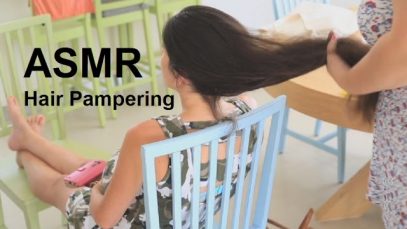ASMR Hair Session | No Original Sound | English/Hebrew Soft Spoken & Whispering | Inaudible Language