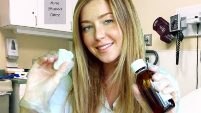 ASMR Nurse Whispers Cares For You & Light Trigger Eye Test Roleplay