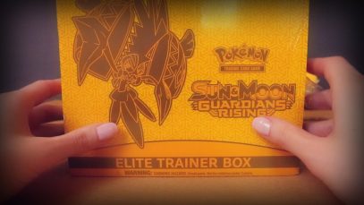 [ASMR] Pokemon Sun and Moon Guardians Rising Elite Trainer Box Opening ~ Crinkles, Shuffling