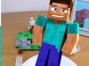 Eating STEVE from MINECRAFT ASMR Tik Dinner! Eating sounds! No talk Friendly Video! Part 1
