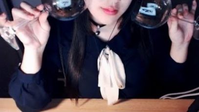 ENG SUB Korean ASMR 귀 막는 공기소리와 가습기 Wine glass ear cupping & Humidifier sound