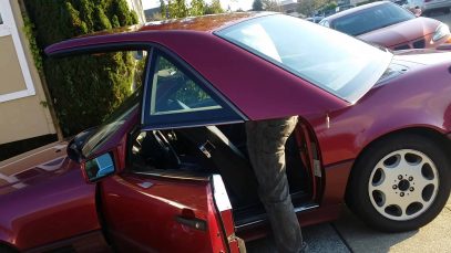 Mercedes mbz 129 sl hardtop removal ~ remove by one person  sl hardtop
