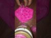 Pink neon slime mixing ASMR