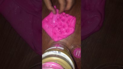 Pink neon slime mixing ASMR