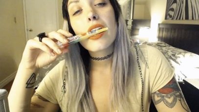 Sucking & licking an astropop *ASMR* *Mouth Sounds*