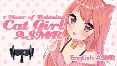 ♡ 1 Hour of Relaxing Cat Girl ASMR ♡ [Ear Cleaning, Ear Massage, Head Scratchies, Brushies, & More!]