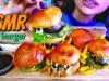 تحدي اكل 8 ميني بركر بالجبنه/8Mini burger&fries challenge, ASMR