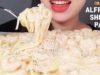 ALFREDO PASTA MUKBANG ASMR *CREAMY SHRIMP* NO TALKING + 크림새우 파스타 리얼사운드 노토킹