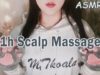 [ASMR] 1hour Hair Brushing and Scalp Massage