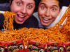 ASMR | 5X NUCLEAR NOODLES CHALLENGE FAIL! (Sweating & Crying with My Brother!)