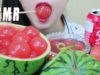 ASMR ALL ABOUT THE WATER MELON (JELLY,SPARKLING WATER) EATING SOUNDS | LINH-ASMR