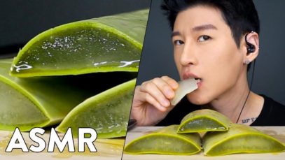*ASMR* ALOE VERA (No Talking) 알로에 리얼사운드 먹방 Soft Sticky Eating Sounds | Zach Choi ASMR