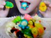 ASMR ANIMAL SHAPED MUNG BEAN CAKES , SOFT EATING SOUNDS | LINH-ASMR