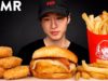 ASMR BACON MAPLE CHICKEN SANDWICH + NUGGETS MUKBANG (No Talking) EATING SOUNDS | Zach Choi ASMR