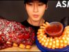 ASMR BBQ BABY BACK RIBS & SHRIMP COCKTAILS MUKBANG (No Talking) EATING SOUNDS | Zach Choi ASMR