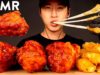 ASMR BBQ CHICKEN & MOZZARELLA STICKS MUKBANG (No Talking) EATING SOUNDS | Zach Choi ASMR