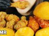 ASMR BBQ CHICKN & GOLDEN EGG CHEESEBALL 비비큐 황금올리브치킨반반+황금알치즈볼(EATING SOUNDS)MUKBANG REAL SOUNDS